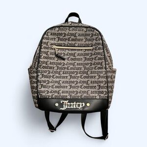 Juicy Couture Monogram Black and Gray Backpack